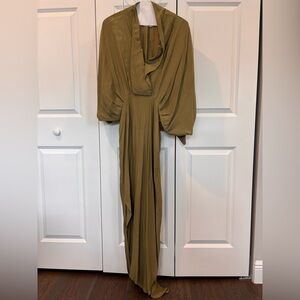 Elegant Olive Green Women's Dress